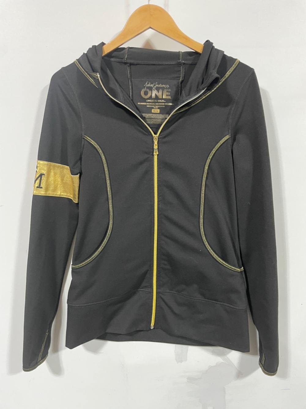 Michael Jackson Cirque du Soleil ONE Black & Gold Zip Hoodie